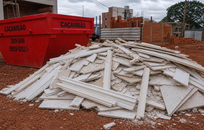 Restos de Gesso na Obra: Quando Chamar um Disk Entulho em Maringá?