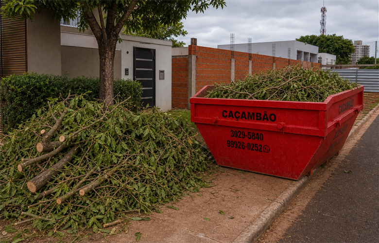 Podas Grandes: Quando Chamar uma Caçamba em Vez de Sacos?